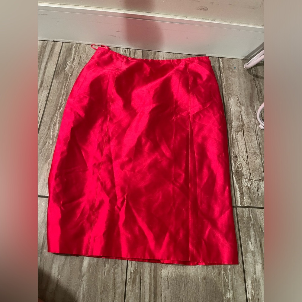 EUC VINTAGE ESCADA SILK HOT PINK SKIRT